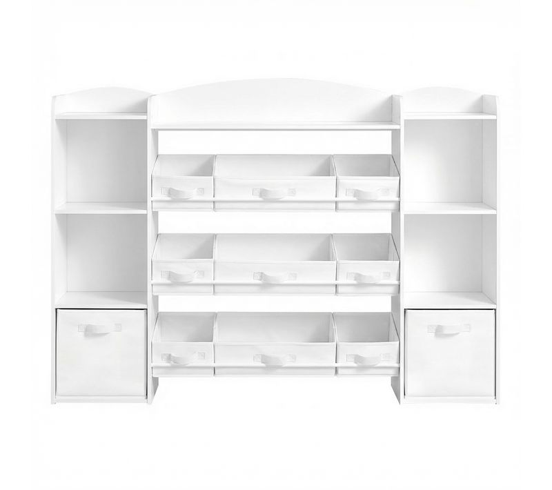 Meuble De Rangement Pour Jouets Enfants, étagère Montessori Avec Paniers Et Bacs, Blanc