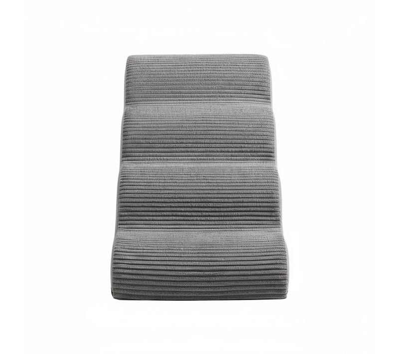 Escalier Pour Chien, à 4 Marches, Imperméable, Pente Douce, Housse Amovible Lavable, Gris