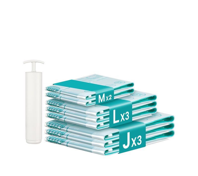 Sacs De Rangement Sous Vide, Lot De 8, Réutilisables, Rangement Pour Draps Et Vêtements, Transparent