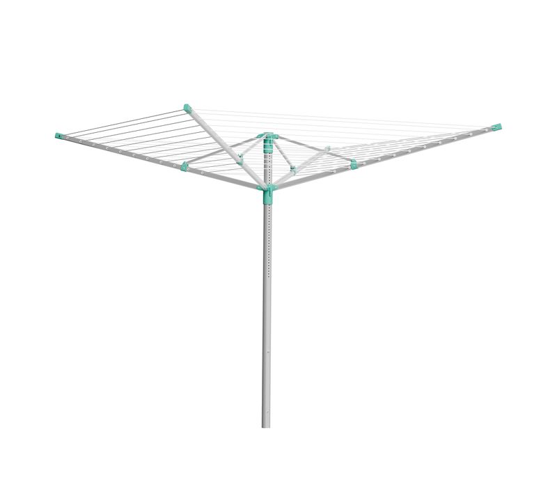 étendoir à Linge Extérieur Réglable, En Alliage D'aluminium, Corde 60 M, Argent Et Vert