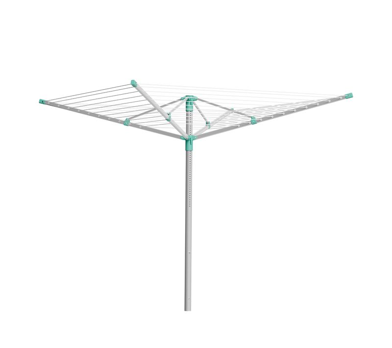 étendoir à Linge Extérieur Réglable, En Alliage D'aluminium, Corde 50 M, Argent Et Vert