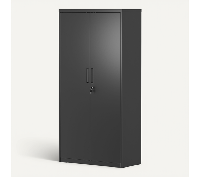 Meuble De Rangement, Armoire De Bureau, 40 X 80 X 180 Cm, 5 Niveaux, étagères Réglables, Noir