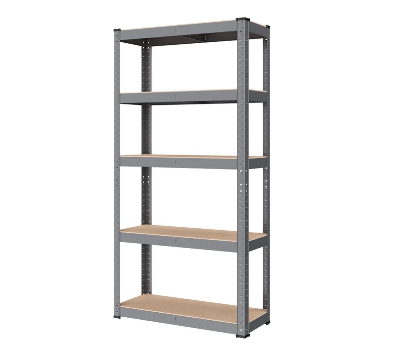 étagère De Rangement, Bibliothèque, 5 Niveaux, étagère De Cuisine, étagères Réglables, Gris