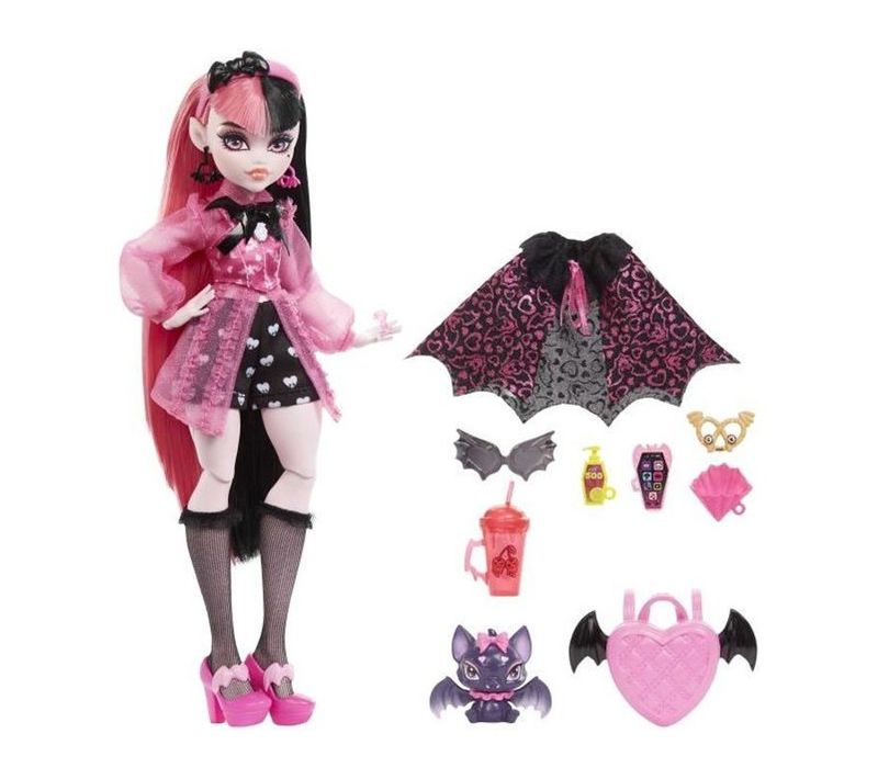 Monster High  Draculaura Avec Chauvesouris De Compagnie  Poupée  Monster High  Hhk51  Poupee Mannequ