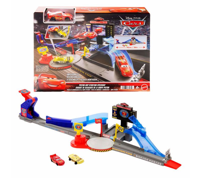 Cars Piston Cup Stunting Speedway - Playset 2 Modes Et 2 Véhicules