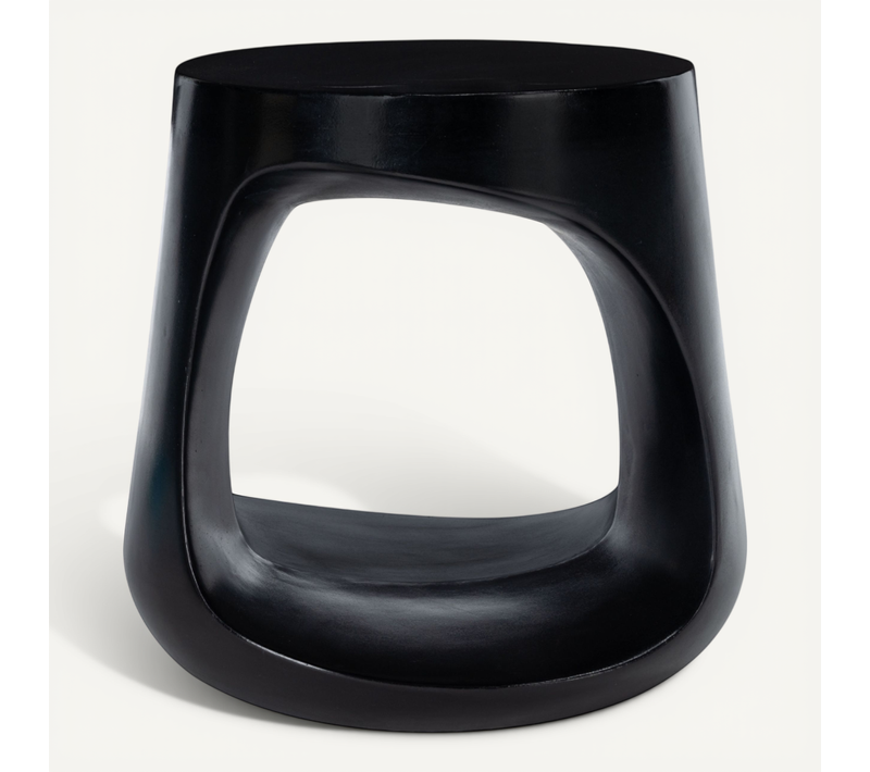 Table D'appoint Pour L'exterieur Vikki Noir Beton 45 X 45 X 45 Cm