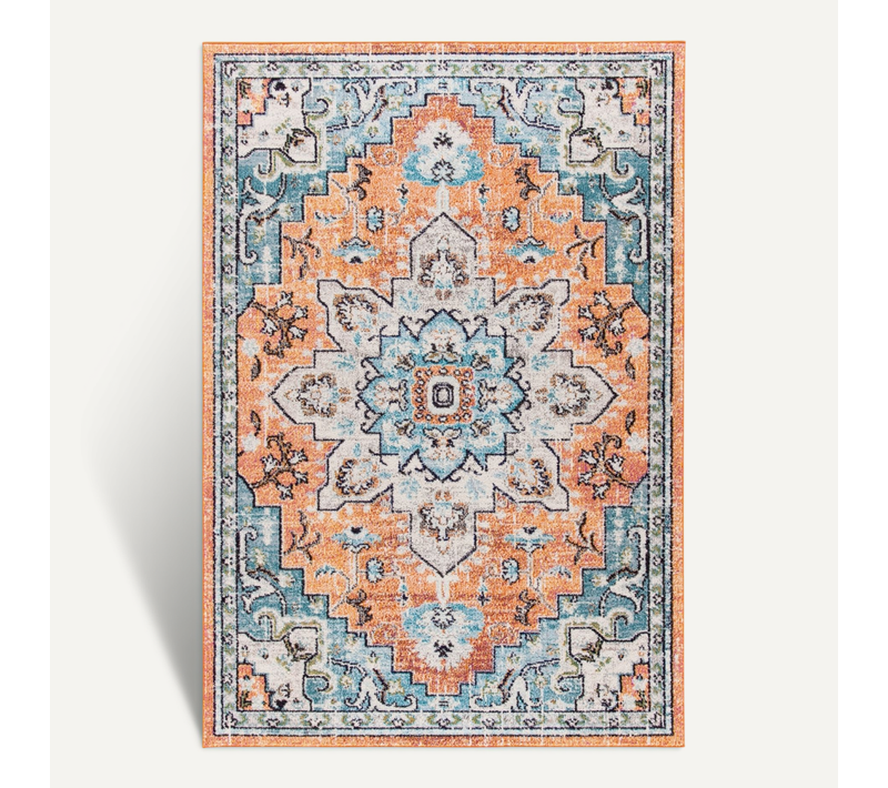 Tapis Madison 91 X 152 Cm Bohème Malaya Orange / Teal