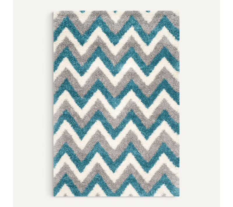 Tapis Enfants Shag 183 X 274 Cm Shag Ashley Bleu