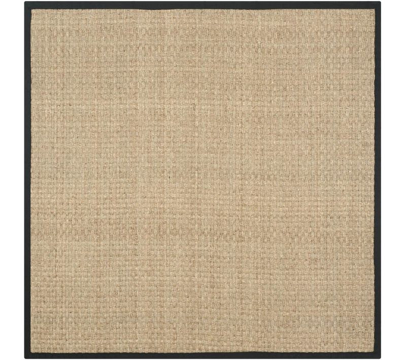 Tapis Natural Fiber 152 X 152 Cm Fibre Naturelle Roselyn Naturel/noir