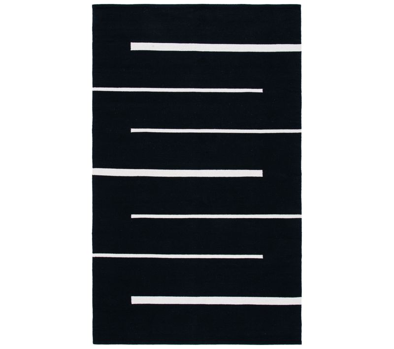Tapis Montauk 183 X 274 Cm Bohème Zane Noir / Ivoire