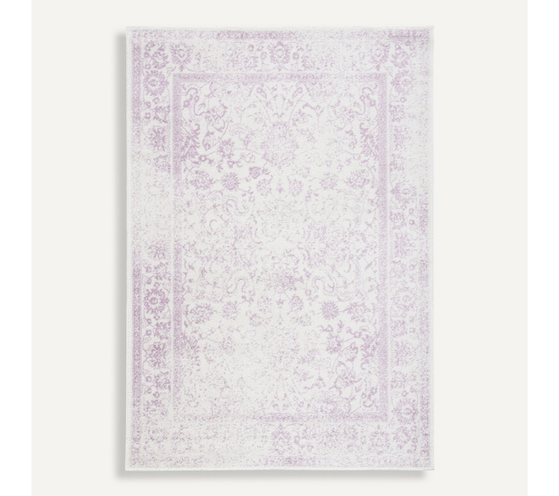 Tapis Adirondack 91 X 152 Cm Geometrique Zelia Violet / Ivoire