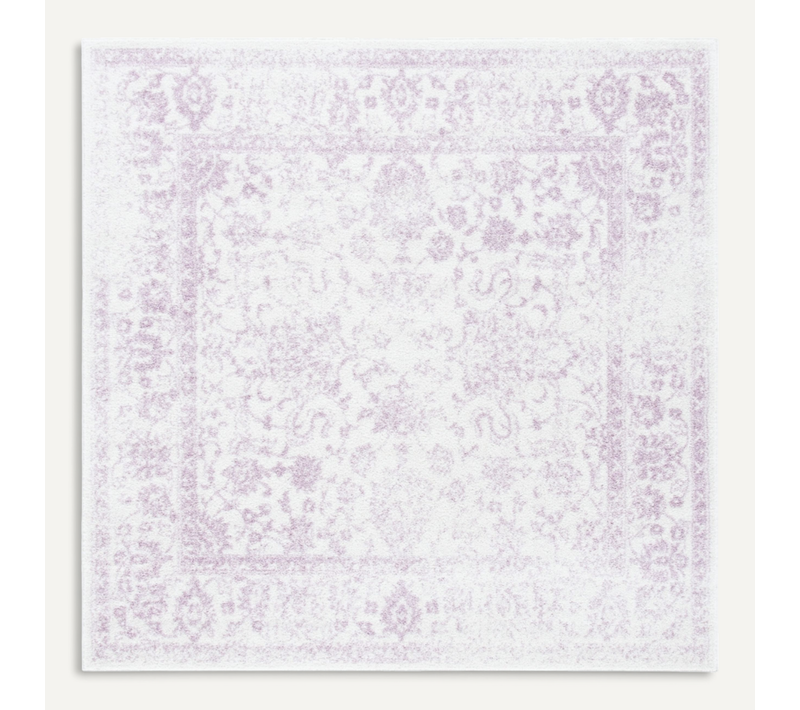 Tapis Adirondack 183 X 183 Cm Geometrique Zelia Violet / Ivoire