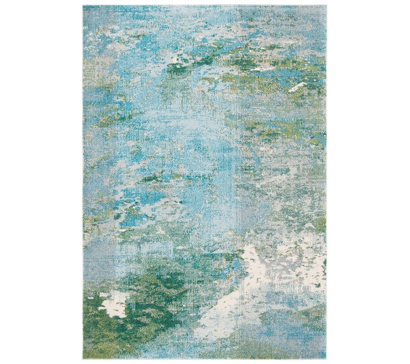 Tapis Madison 91 X 152 Cm Contemporary Seren Vert / Bleu