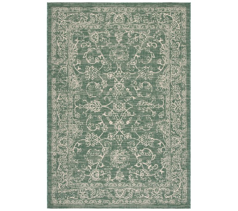 Tapis Courtyard 122 X 170 Cm Géométrique Harriet Vert Foncé / Beige