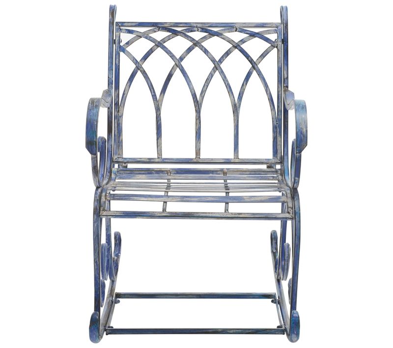 Fauteuil à Bascule Pour L'extérieur Lucero Bleu Le Fer 62 X 40 X 109
