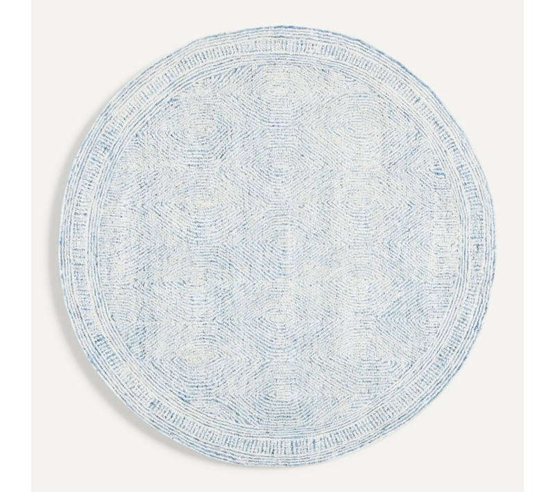 Tapis Abstrait 122 X 122 Cm Bohemien Alaska Bleu