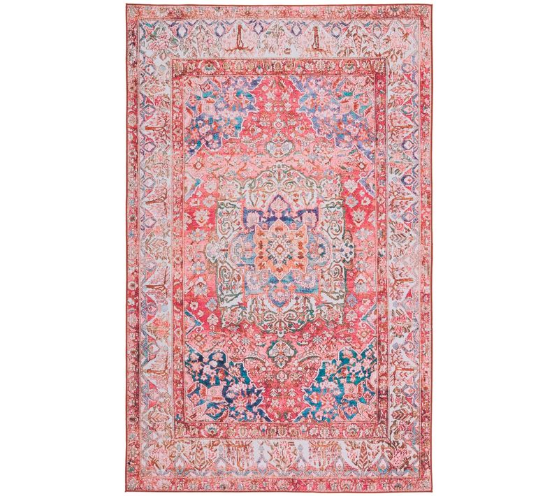 Tapis Tucson 244 X 305 Cm De Transition Fleur Rose / Creme