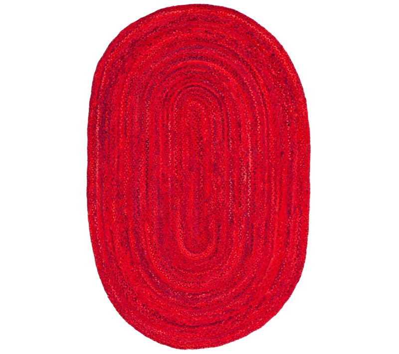 Tapis Braided 152 X 244 Cm Chalet De Campagne Nixie Rouge