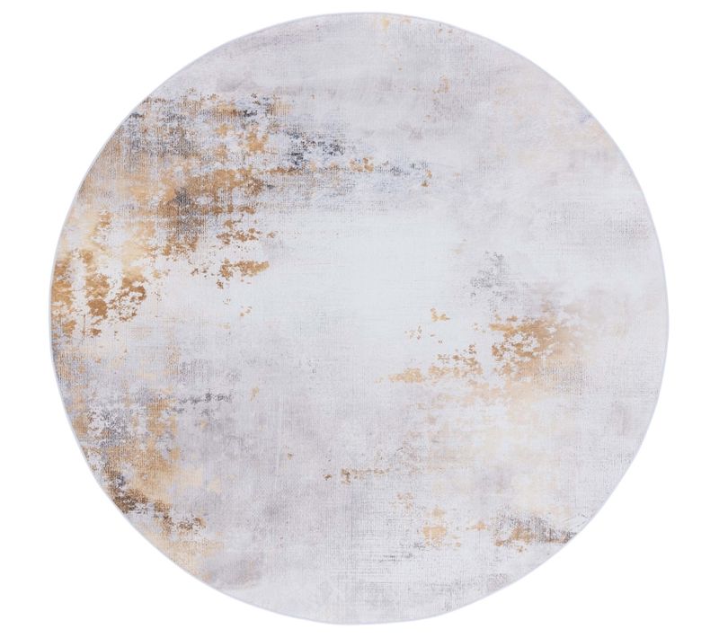 Tapis Tacoma 183 X 183 Cm Moderne Aviva Gris / Doré