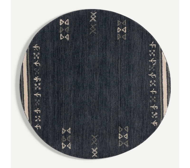 Tapis Himalaya 122 X 122 Cm Contemporain Ezra Fusain