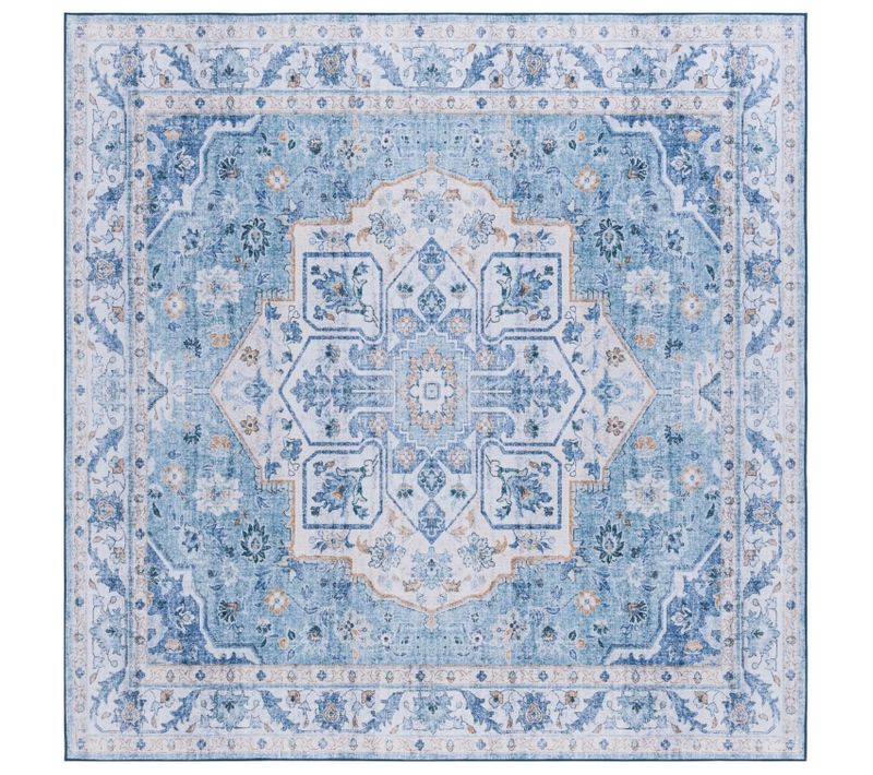 Tapis Tucson 183 X 183 Cm Traditionnel Ximena Bleu