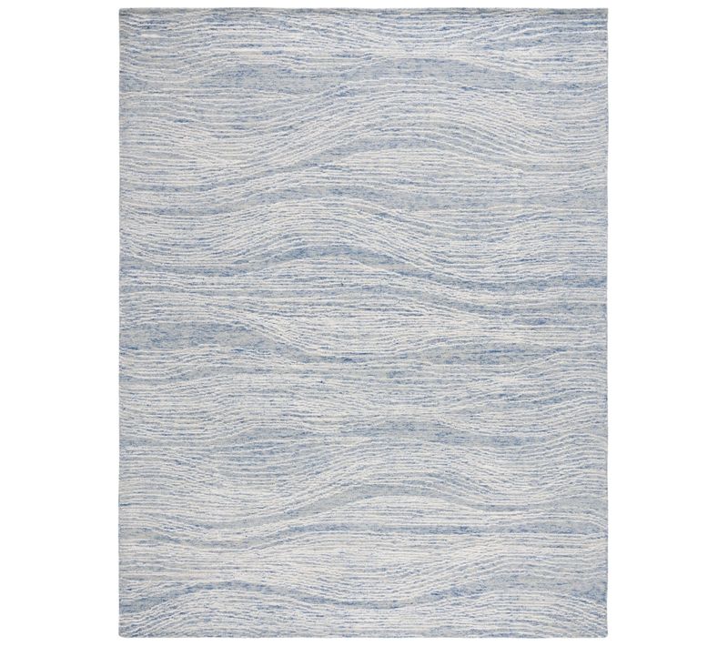 Tapis Metro 69 X 122 Cm Moderne Contemporain Lennon Bleu