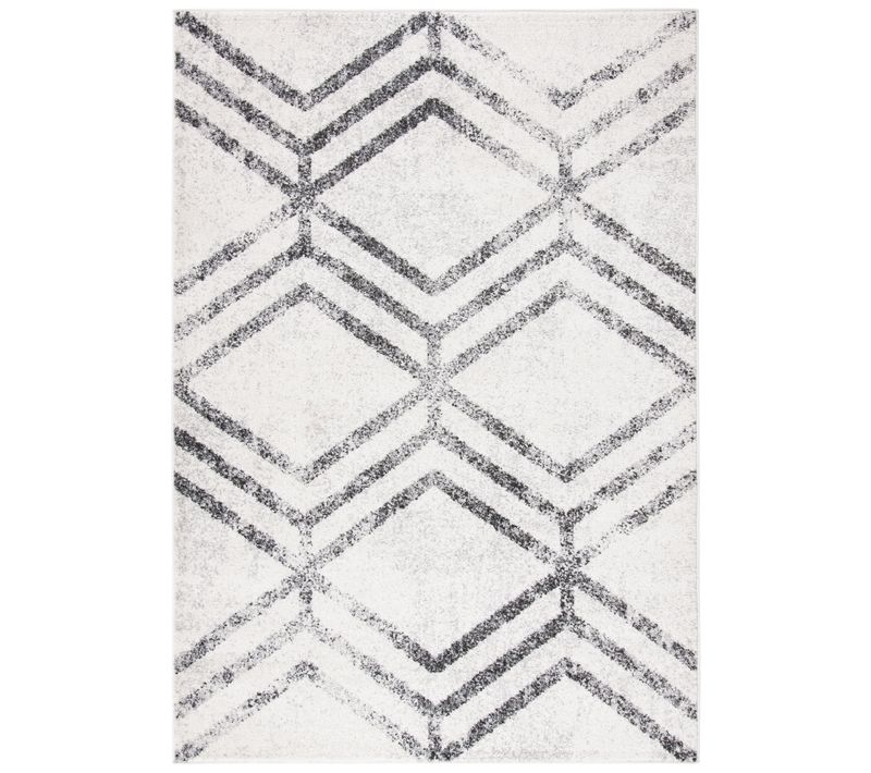 Tapis Adirondack 183 X 274 Cm Géométrique Moderne Riley Ivory / Grey