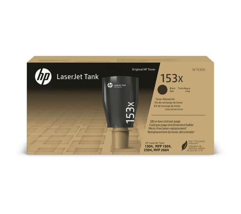 Kit De Recharge De Toner Noir Authentique- Hp - Hp 153x - Pour Laserjet Tank (w1530x)