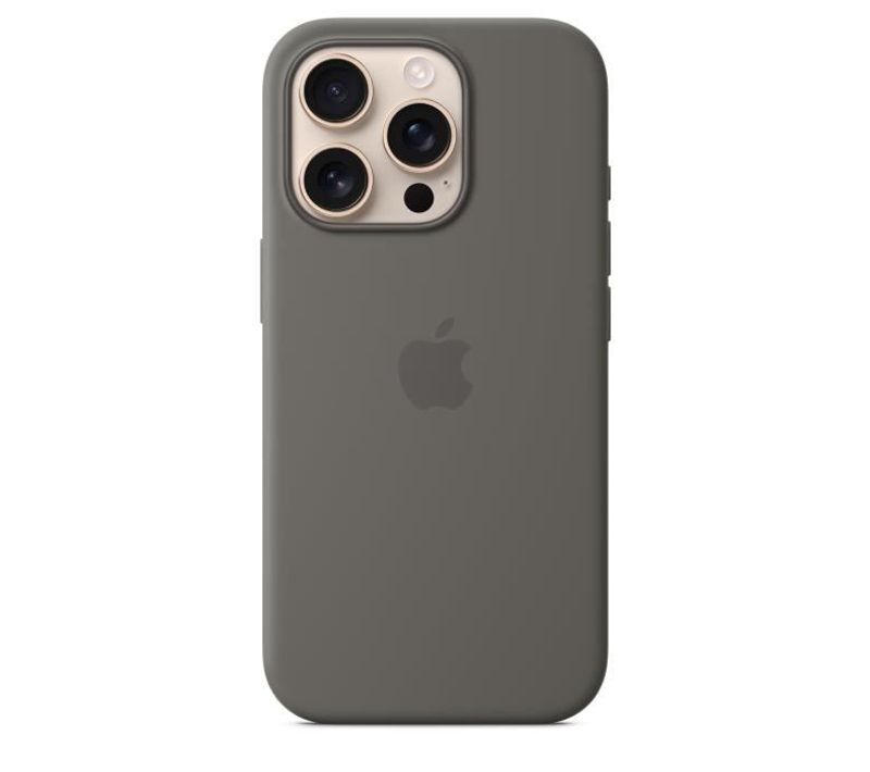 Apple iPhone 16 Pro - Coque En Silicone Avec Magsafe - Stone Gray
