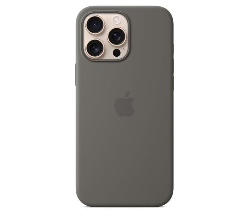 Apple iPhone 16 Pro Max - Coque En Silicone Avec Magsafe - Stone Gray