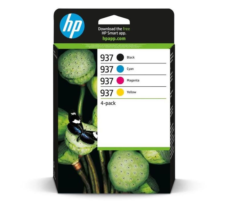 Cartouches D'encre 937 - Pack De 4 (noir, Cyan, Magenta, Jaune) - Authentique