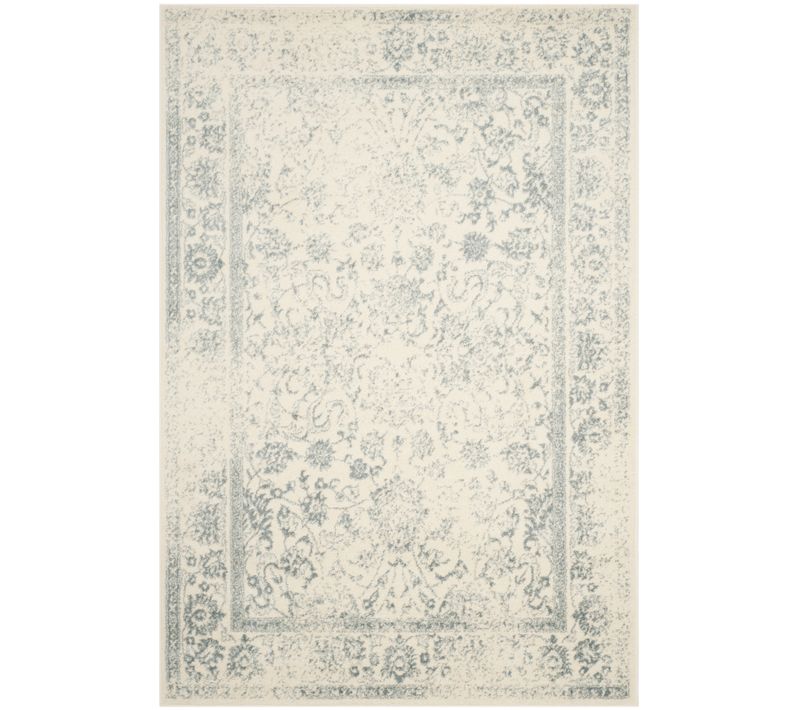 Tapis Adirondack 183 X 244 Cm Vintage Patiné Lucinda Ivoire / Ardoise