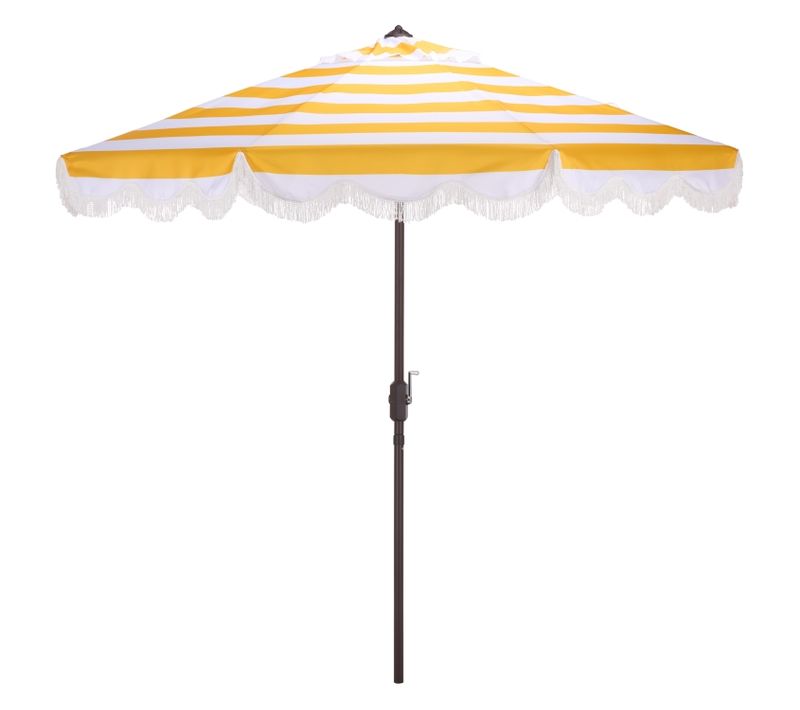 Parasol Thomas Jaune Métal Open: 256 X 256 X 251 Close: 15 X 15 X 251