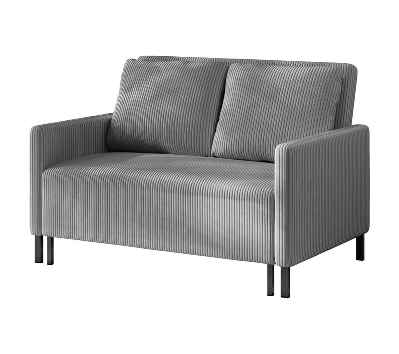 Canapé Convertible 2 Places En Velours Côtelé,canapé-lit Moderne Avec Accoudoir,gris