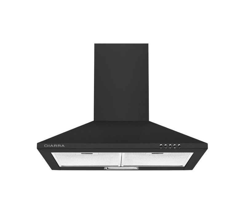 Hotte CBCB6201-OW 60cm 370m³/h 3 Vitesses Surface Mate Noir  Classe A++