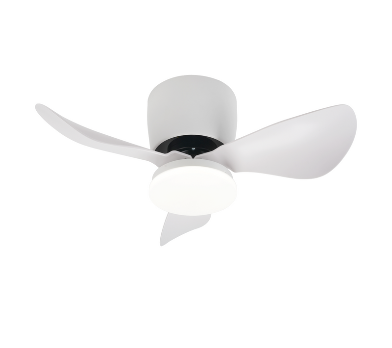 Ventilateur Plafond LED 70cm - 23w Blanc Dimmable Télécommande 6 Vitesses Été/hiver