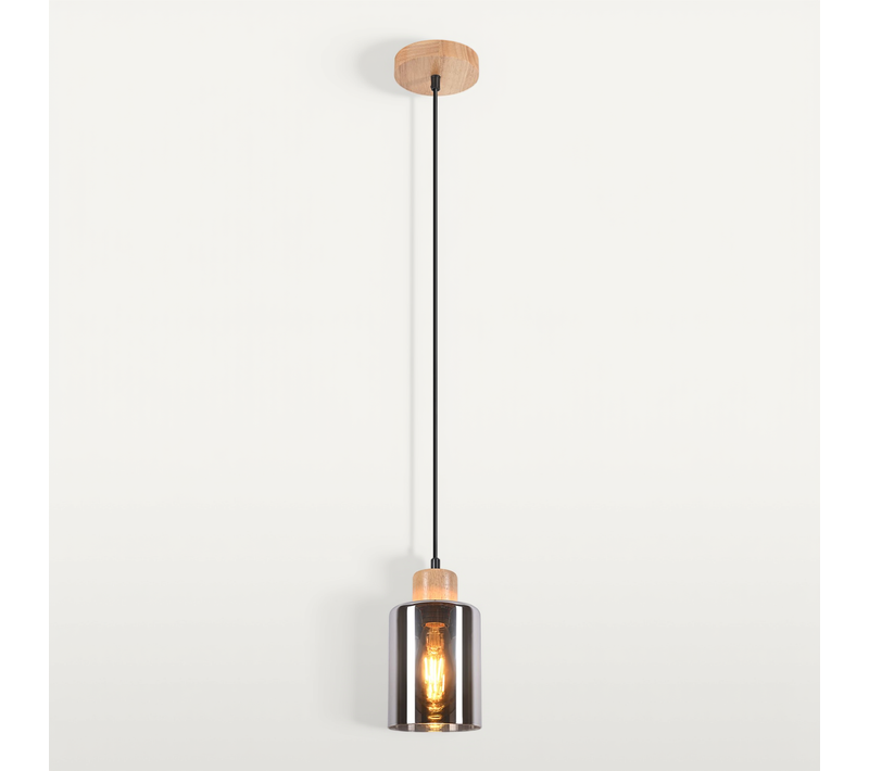 Suspension En Bois Pour Table à Manger Vintage 1 Lumière E27 Lampe De Salle à Manger Industrielle