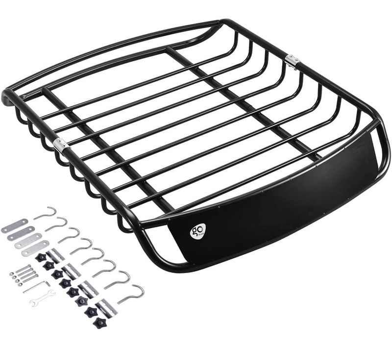 Porte-bagages De Voiture Charge 110kg, Galerie De Toit Universel Panier Bac, 120 X 98 X 16,5 Cm