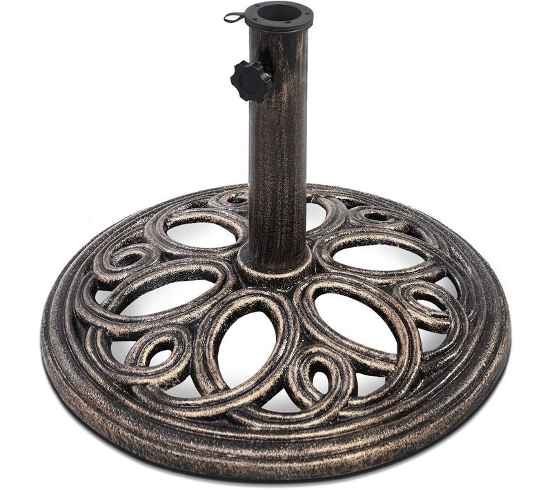 Pied De Parasol En Fonte Solide - 38mm/48mm