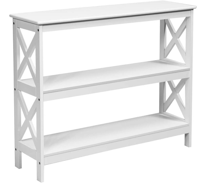 Table Console D'appoint Industrielle à 3 Niveaux, Meuble Pour Entrée