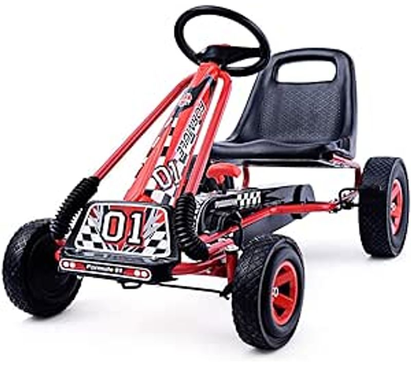 Kart à Pédales Pour Enfant Karting Enfant Vélo Et Véhicule D’enfants à L'extérieur Jouet Rouge