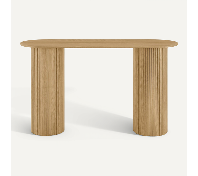 Table Console 140 Cm Callix Uh11174 Mdf Lattes Chêne