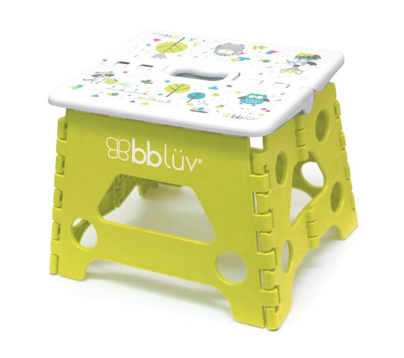 Marchepied Enfant Pliant Vert Utilisable à Partir De 18 Mois Et Plus