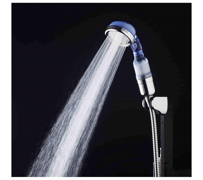 Herzberg - Hg-8024 - Transparent Et Argent - Douchette Ionique - Filtration Minérale
