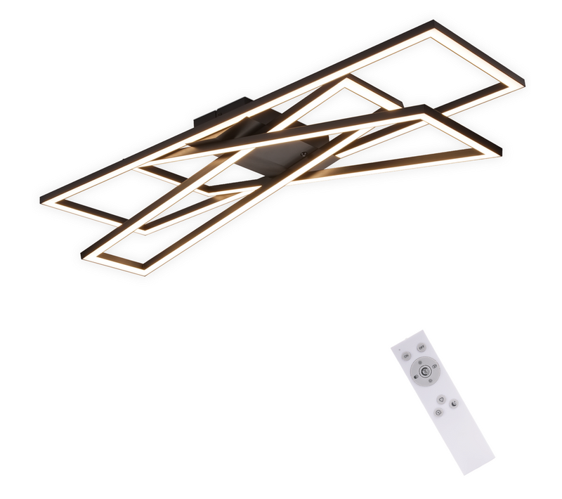 Plafonnier LED Noir 45w Dimmable Pour Salonbureauchambre D'enfant