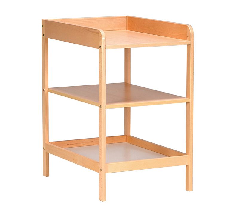 Table À Langer Plan À Langer Lola 75x55x90cm Bois Massif Couleur Hêtre
