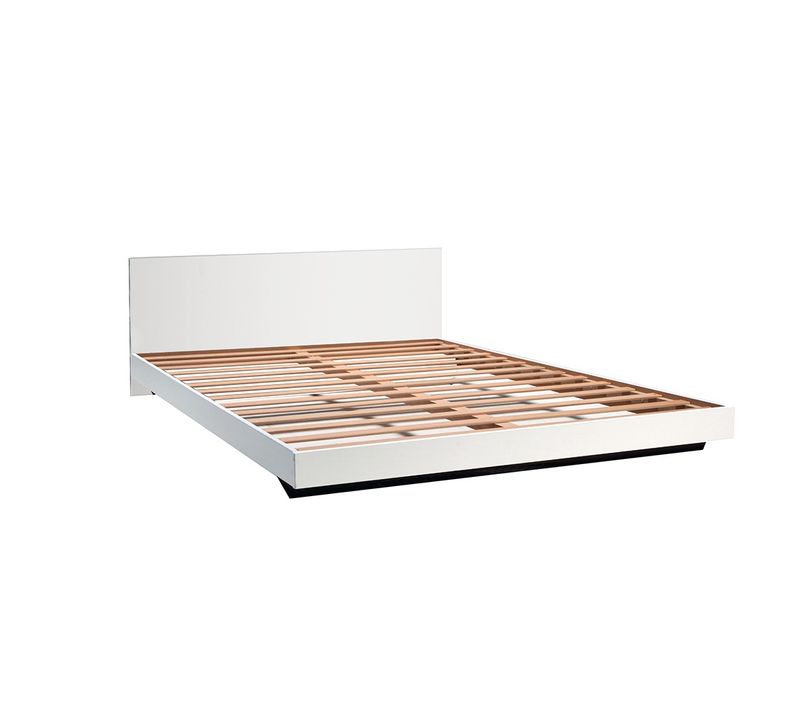 Lit 2 Places 140x190cm Blanc Lifa Inclus Sommier Et Tête De Lit