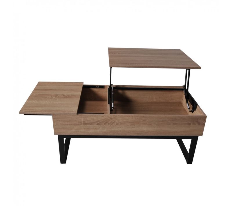 Table Relevable 110x55cm Chene Table Salon Bureau Flau