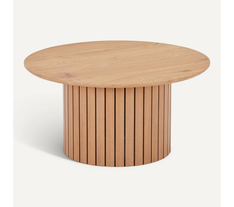 Table Basse Ronde 80cm Avec Piètement Circulaire Behiye
