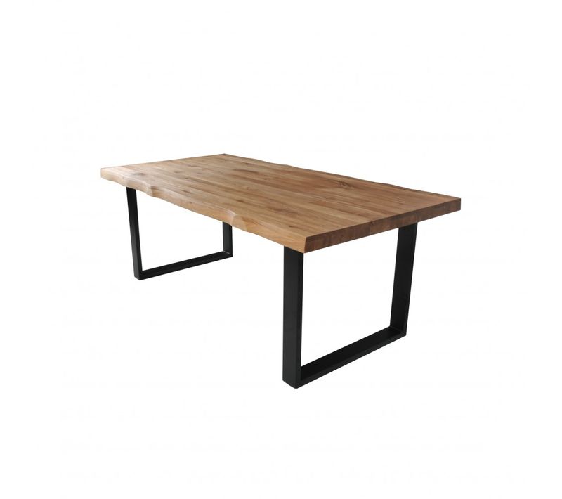 Table à Manger 200x100cm Chênemassif Pied Métal Catau